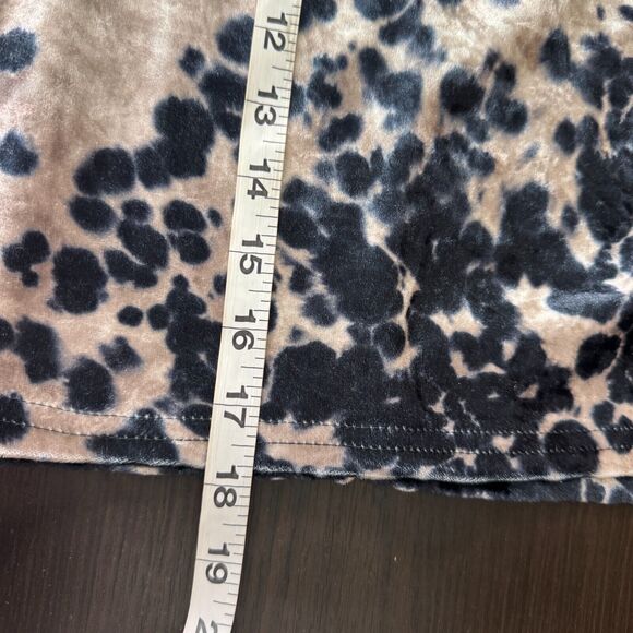 Vintage Y2K Skirt Womens Small Velvet Velour Spotted Pencil Mini Side Slit 90s - Picture 8 of 8
